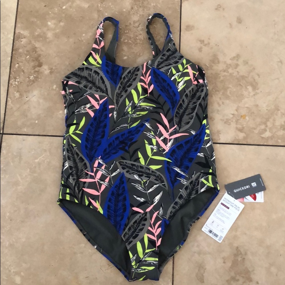 NWT Athleta Midnight Palm Scoop One Piece Swimsuit